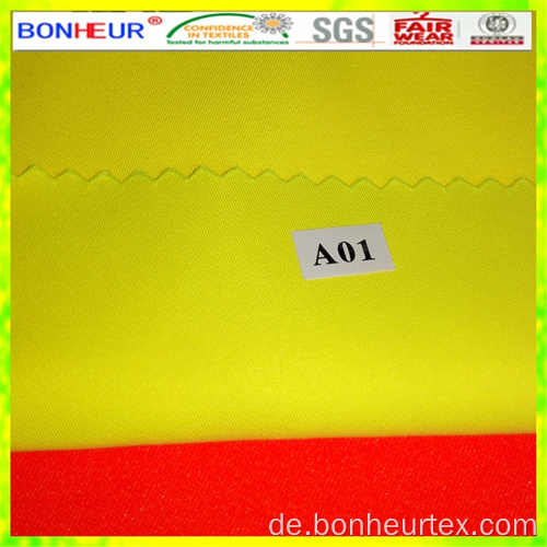 Fluoreszierender CVC-Twill-Stoff aus Poly / Baumwolle